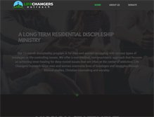 Tablet Screenshot of lifechangersoutreach.com